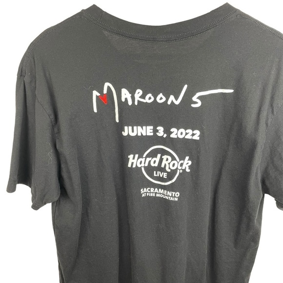 Maroon 5 X Hardrock | Black Band Graphic Tee Shirt - Picture 5 of 6